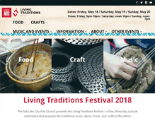 Tablet Screenshot of livingtraditionsfestival.com